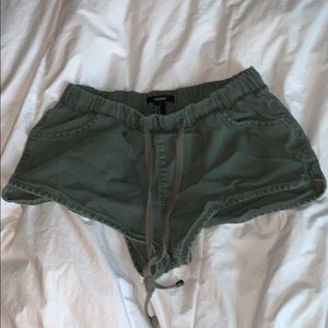 Olive green shorts